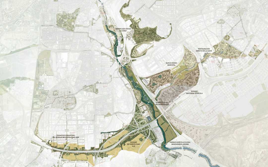 «Manantial sur, infraestructura regenerada», propuesta ganadora del concurso Bosque Metropolitano de Madrid